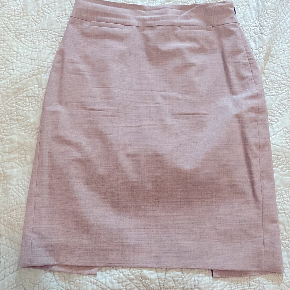 Double slit pencil skirt